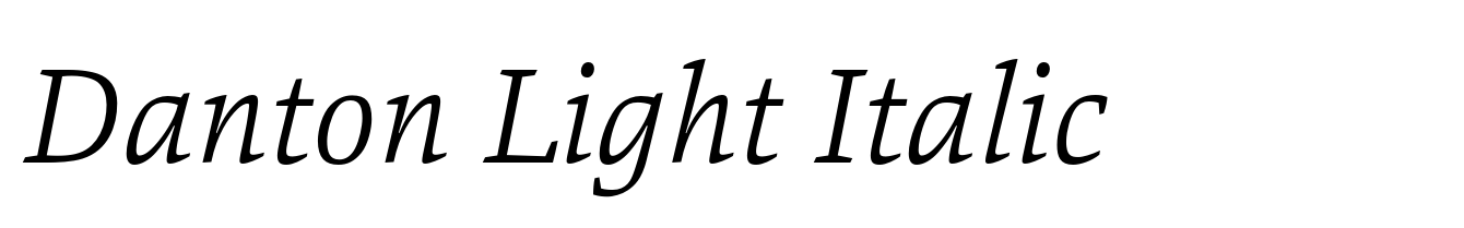 Danton Light Italic